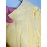 LOVE WHIT Yellow 100% Cotton Crewneck Short Sleeve Tie Back Dress Size Medium Photo 5