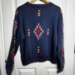 Woolrich Vintage Southwestern Rare Arctic Blue Sweater 80s 90s Cotton Photo 8