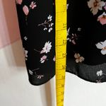 Abound Black Floral Cami Tank Top, Gothic Whimsigoth Coquette Grunge Indie Sleaze Large Photo 3