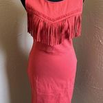Gianni Bini NWT  clay colored Wild West fringe mini dress Photo 0