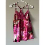 Lilac + London Pink Floral Satin & Lace Sexy Lingerie Chemise Top Size Small Photo 1