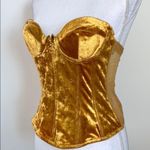 Victoria's Secret Vintage Victoria’s Secret Gold Crushed Velvet Bustier Photo 1