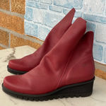 LOINTS OF HOLLAND LOTTUM RED/burgendy suede + smoothleather boots size 42/11.5 Red Photo 3
