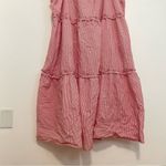 NEW NWT LISA MARIE FERNANDEZ TARGET Plus Size Seersucker Tie Strap Dress Striped Red Photo 4