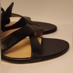 Stuart Weitzman Bandeau Black Leather Slide Sandal Women’s Size 11.5 Photo 5