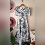 VINTAGE Early 1990's Floral Dress Open Back cottagecore prairie garden RARE Photo 2