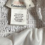 Urban Romantics White Eyelet Smocked Back Cropped Tank. Size Medium Photo 1