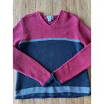 Eddie Bauer AKA  Vintage Red Stripped Sweater Women's Size Medium Photo 0
