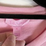 Lilly Pulitzer  Pink Cardigan Sweater‎ Size Medium Lightweight Cotton Bubble Gum Photo 6