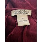 Lucky Brand Blouse M Sheer Beaded Boho Top Embroidered Burgundy Festival Gypsy Photo 2
