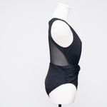 Carmen Marc Valvo .  High Neck Sheer One Piece Swimsuit. Photo 4