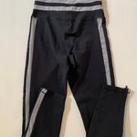 Glyder Black And Gray Striped Leggings Photo 1