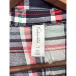 Splendid  Candy Cane Plaid Nightshirt Top Pajama Sleep Shirt Long Sleeve Red Photo 1