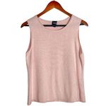 Eileen Fisher  Pink Rolled Hem Silk & Cashmere Knit Blend Sleeveless Tank Top Photo 1