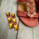 Comfortview  Coral Sandals Convertible Top Design Floral Art Deco Studded Summer Photo 5