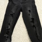 American Eagle black distressed high rise jeggings size 4 Photo 6