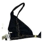 ANDIE NWT  Swim X Demi Moore The Tropez Triangle Bikini Top S Black Gold #3326 Photo 6