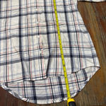 Marine layer Women's  Plaid Button Down L White Blue Red Photo 9