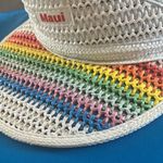 Maui White Visor with Rainbow Stripes Photo 1