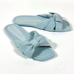 Stuart Weitzman  Sofia Bow Slide Sandals Light Blue 9 NEW Photo 7