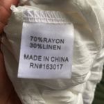 Princess Polly White Linen Blend Square Neck Babydoll Mini Dress Size 8 Photo 5