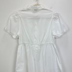 J.Crew  Petite Collared Short Sleeve Tie Waist Mini Dress White Classic 8P NWT Photo 9