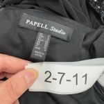 Adrianna Papell  Jumpsuit Womens 2 Black Sequined Wide Leg V‎ Neck Holiday Party Photo 4