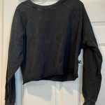 Joy Lab Black Acid Wash Cropped Sweatshirt  Photo 0