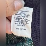 Marled Plaid Green and Navy Women's Sweater cardigan In Size M Size M Photo 9