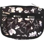 LeSportsac  black pouch with heart floral pattern Photo 0