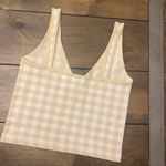 Aura  tan‎ gingham tank
Top fitted v neck size XL Photo 2