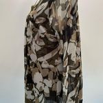 Chico's Chico’s Floral Camouflage Button Front Cardigan with Sheer Long Sleeves Size 1/M Photo 10
