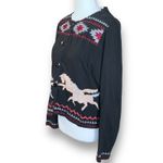 Parsley & Sage Horse Embroidered Southwestern Cotton Cardigan Top Small Black Photo 4