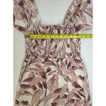House of Harlow  1960 Linen Blend Palm Leaf Midi Dress Floral Smocked Size XS Photo 4