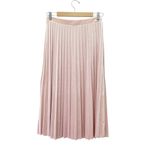 Mustard Seed  Blush Pink Velvet Pleated Midi Skirt Size Medium Soft Flowy A-Line Photo 2