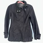 EXPRESS Women’s Black Zip Up Peacoat XS Photo 0