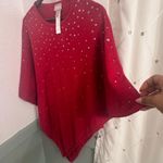 Chico's  Red Blouse with Silver Details Photo 0