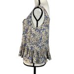 Patrons of Peace Small Tank Top Sleeveless Floral Keyhole Embroidered Ruffled Photo 4