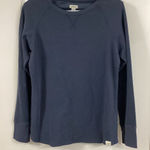 L.L. Bean Navy Waffle Knit Crewneck Black Photo 0