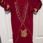 Sante red short sleeve dress with gold detail one size Size undefined Photo 0