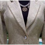 Cache Elaborate Gold Brocade Top Jacket New Silver Gold Bead Trim Lined NWT $228 Photo 2