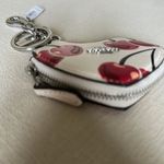Coach Heart Coin Pouch Bag Charm With Cherry Print New NWT Photo 3