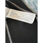 Hollister  White Gray Stripe Waffle Knit Wide Relaxed Fit Long Sleeve Crop Top XS Photo 3