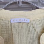 Karlie  SEMI CROPPED GAUZEY BUTTER YELLOW BLOUSE SMALL Photo 1