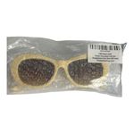 Pretty Little Thing Cream Rounded Cat-Eye Sunglasses Photo 3