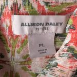 Allison Daley Petite Large Top Button-Up Hi-Low Hem Tie Front Abstract V-Neck Photo 7
