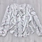 Charter Club  Tie Neck Floral Top S Photo 1