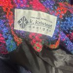 Kristine Tewell K Kristopf Wool Blazer Jacket Colorful Check Career VTG 80s 10/M Blue Photo 6