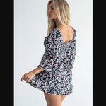 Princess Polly Kassie Black Floral Long Sleeve Mini Dress 0 Photo 7