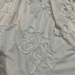 NWOT Size Small White Ruched Gathered Top Ribbon Fabric Design Strapless Dress Photo 2